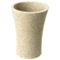 Round Toothbrush Holder Made From Stone in Natural Sand Finish